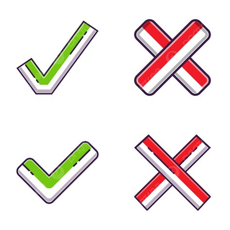 Correct And Wrong Icon, Correct, Wrong, Icon PNG and Vector with Transparent Background for Free ...