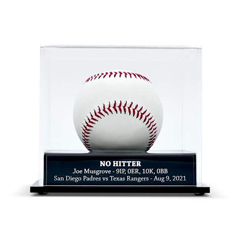 Acrylic Baseball Display Case - Includes FREE Custom Engraved Plaque!