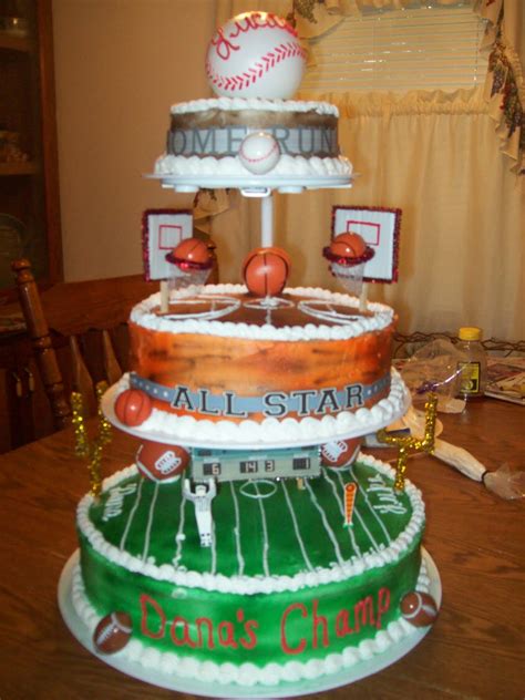 Crazy about Cakes: Dana's sports Baby Shower Cake (boy)