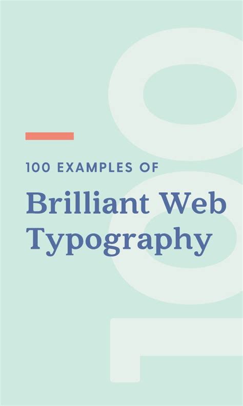 100 Brilliant Web Typography Examples