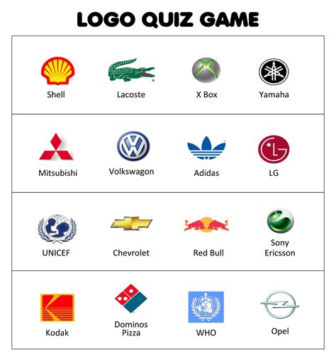 Logo Trivia - 10 Free PDF Printables | Printablee