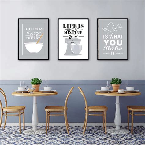 Life Is Short Mix It Up Kitchen Wall Art Stylish Nordic Canvas Prints – NordicWallArt.com