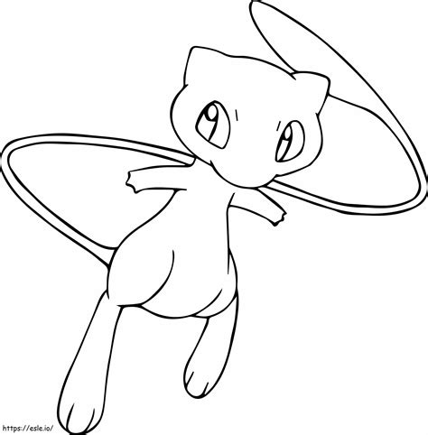 Mew A Pokemon coloring page