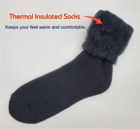 Men's Thermal Socks PACK OF 2, Socks for Men With Insulated Fleece Lining, Cold Weather Socks ...