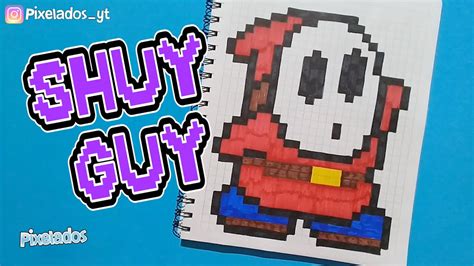 COMO DIBUJAR SHY GUY PIXEL ART - PIXELADOS - YouTube