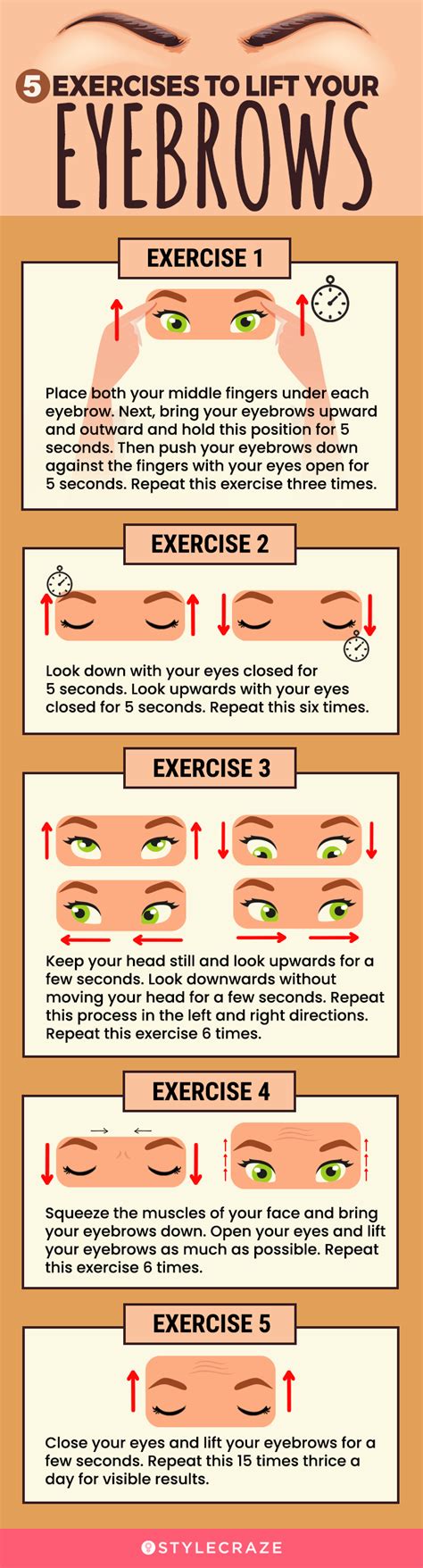 5 Effective Facial Exercises To Lift Your Eyebrows Naturally