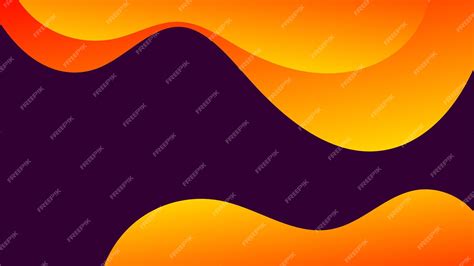 Premium Vector | Orange and purple abstract wave vector background