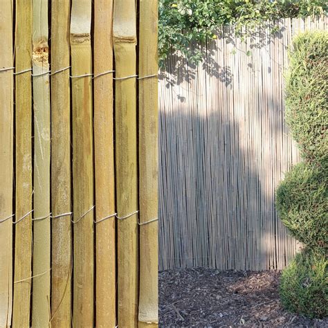 Buy 4M Bamboo Slat Natural Garden Screening Fencing Fence Panel Privacy Screen Roll (4M x 1.2M ...