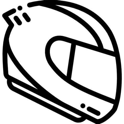 Racing Helmet Detailed Rounded Lineal icon