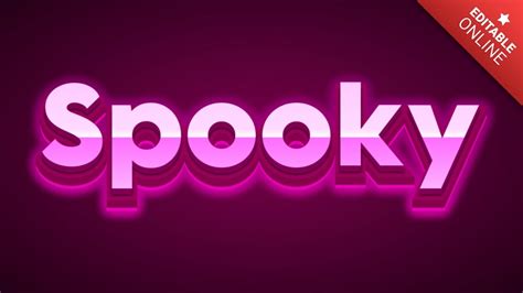 Spooky | Neon Pink 3D Style | Text Effect Generator