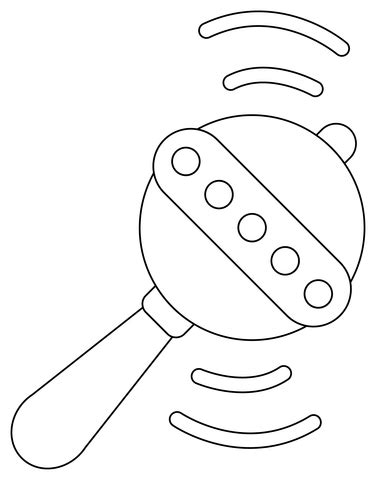 Baby Rattle Coloring Page