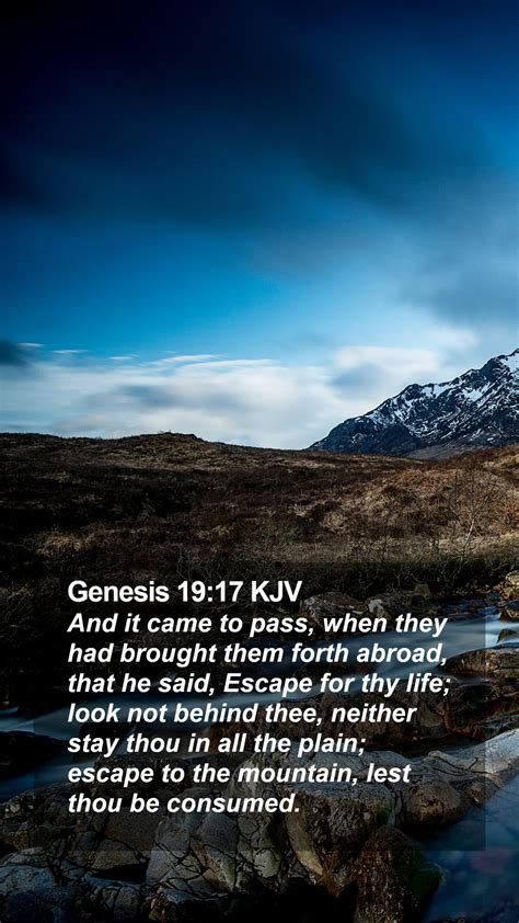 Genesis 19:17 KJV Mobile Phone Wallpaper - And it came to pass, when ...