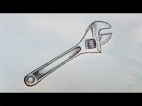 Adjustable Wrench Drawing