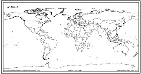 Outline Map World Countries