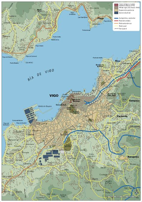 Mapa de Vigo - Tamaño completo