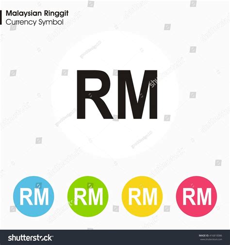 Malaysian Ringgit Sign Iconmoney Symbol Vector Stock Vector 416810086 ...