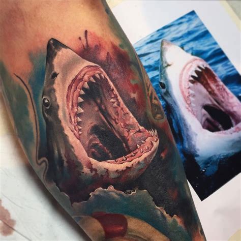 Discover 69+ shark jaw tattoo elbow - in.cdgdbentre