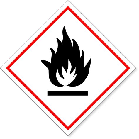 6" x 6" GHS Flammable Hazard Decal - CustomSigns.com