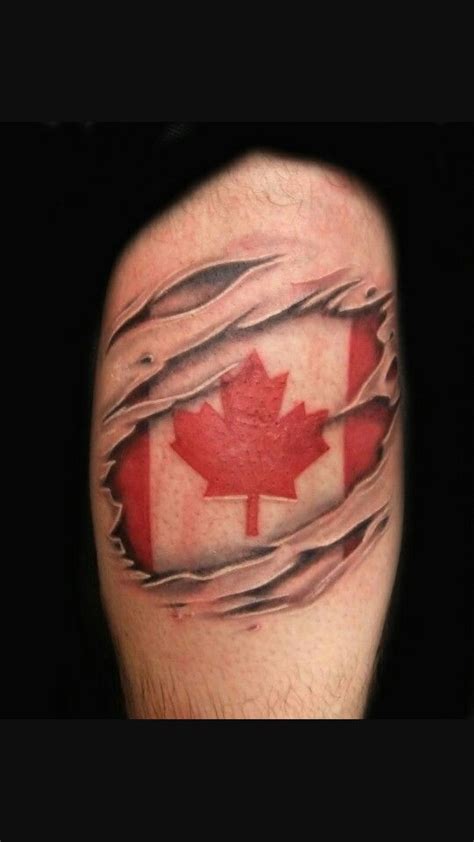 Canada flag tattoo | Canadian flag tattoo, Flag tattoo, Picture tattoos