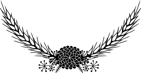 vector illustration of a floral ornament in black and white colors ...