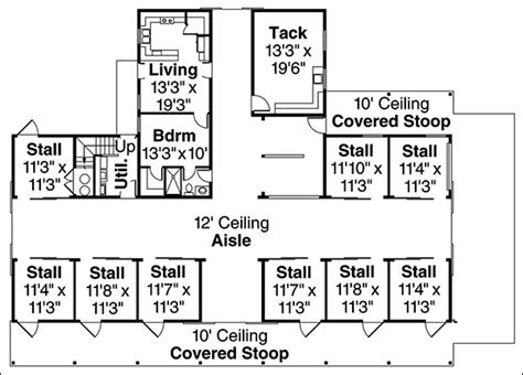 Horse Barn Plans with Living Quarters | CAD Pro