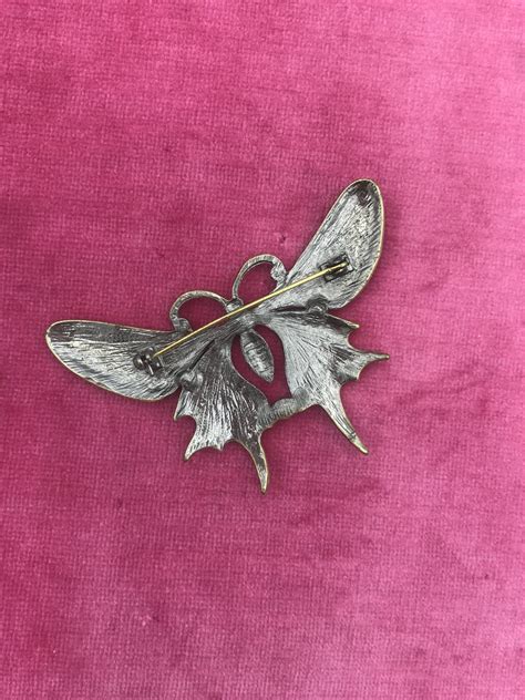 Large Enamel Butterfly Brooch – Lovage and Lace