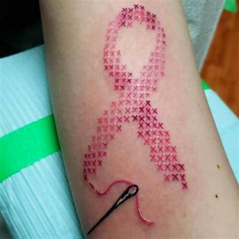 Breast Cancer Ribbon Tattoos Pictures / Breast Cancer Ribbon Tattoo ...