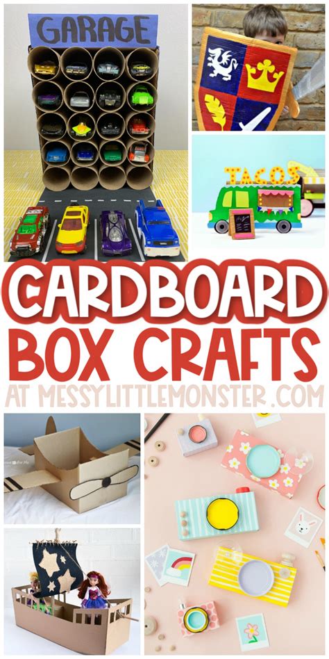 The CUTEST Cardboard Box Crafts for Kids - Messy Little Monster