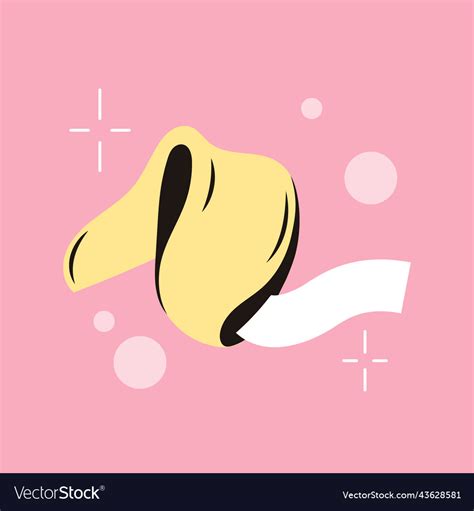 Fortune cookies with a piece of paper funny Vector Image