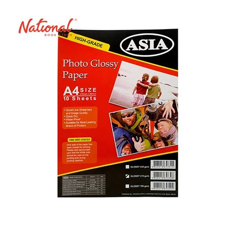 ASIA PHOTO PAPER A4 180GSM 10S GLOSSY