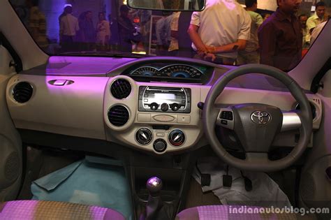 Toyota Etios Liva interior at the 2014 Nepal Auto Show