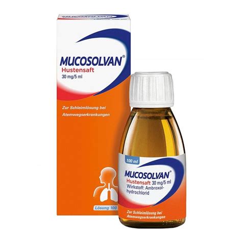 Mucosolvan cough syrup 30mg / 5ml expectorant for coughs, 100 ml – ApoZona