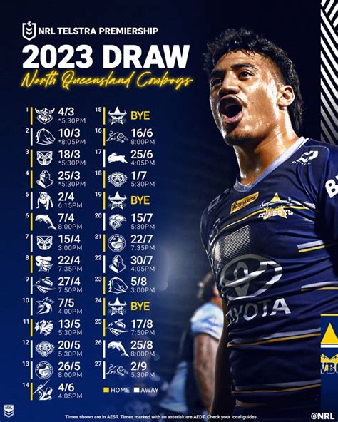 NRL draw 2023: North Queensland Cowboys schedule, fixtures, biggest match-ups | NRL.com