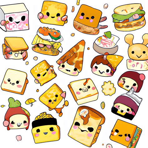 Kawaii Chibi Food Army Graphic · Creative Fabrica