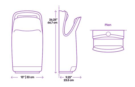 Hand Dryer Dimensions & Drawings | Dimensions.Guide