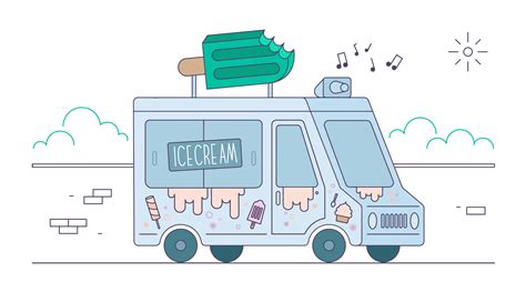 Ice Cream Truck Vector 192833 Vector Art at Vecteezy