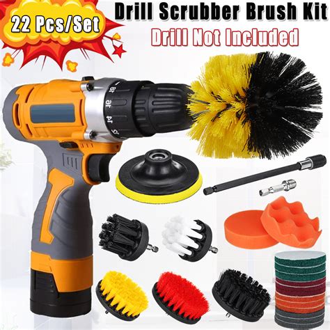 22Pcs Power Scrubber Brush Cleaning Kit Electric Bristle Drill Cleaning ...