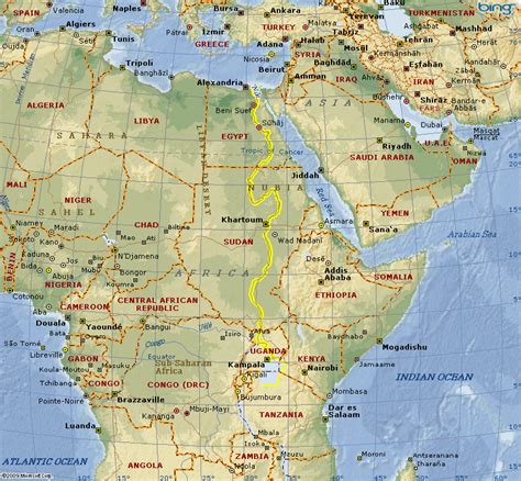 A Map Of The Nile River