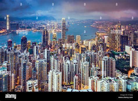 Hong Kong, China City Skyline Stock Photo - Alamy