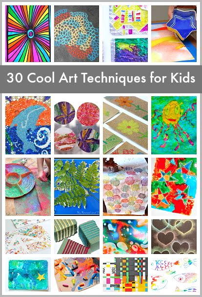 30 Super Cool Art Techniques for Kids | Unique art projects, Kids art ...