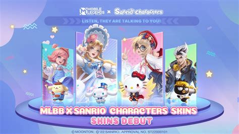 Mobile Legends X Sanrio Collaboration Skins Debut Trailer - Cute skins for Angela, Chang'e ...