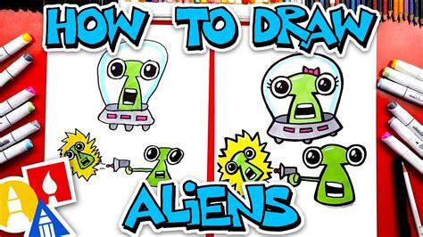 How To Draw Funny Cartoon Aliens - YouTube