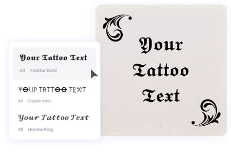 Tattoo Font Generator: Free to Use Tattoo Fonts | Fotor