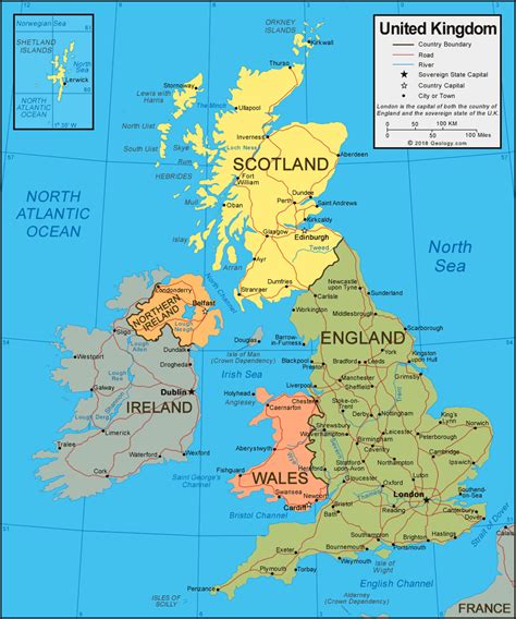 United Kingdom Map | England, Scotland, Northern Ireland, Wales