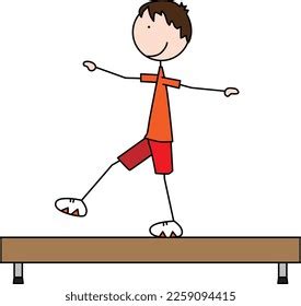 Cartoon Vector Illustration Boy Exercising On Stock Vector (Royalty Free) 2259094415 | Shutterstock