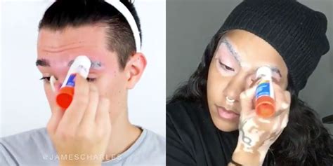 Glue Stick Eyebrows - Elmer's Glue Stick Brow Halloween Makeup Hack