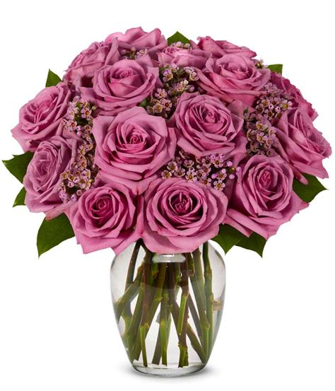 Purple Rose Bouquet - FlowersForYou.com