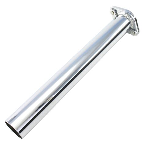 Patriot Exhaust® H1620 - Steel Street Rod Round Weld-On Chrome Dump Tube Exhaust Tip (2" Inlet ...