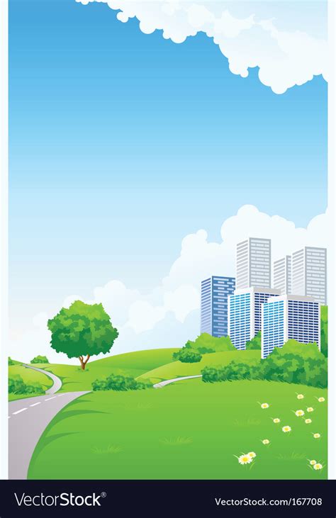 Cityscape vector art - Download Meadow vectors - 167708