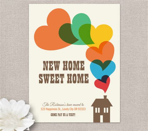 Moving Home Cards Template - Professional Template